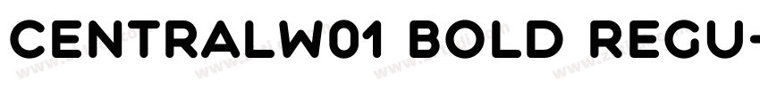 CentralW01 Bold Regu字体转换